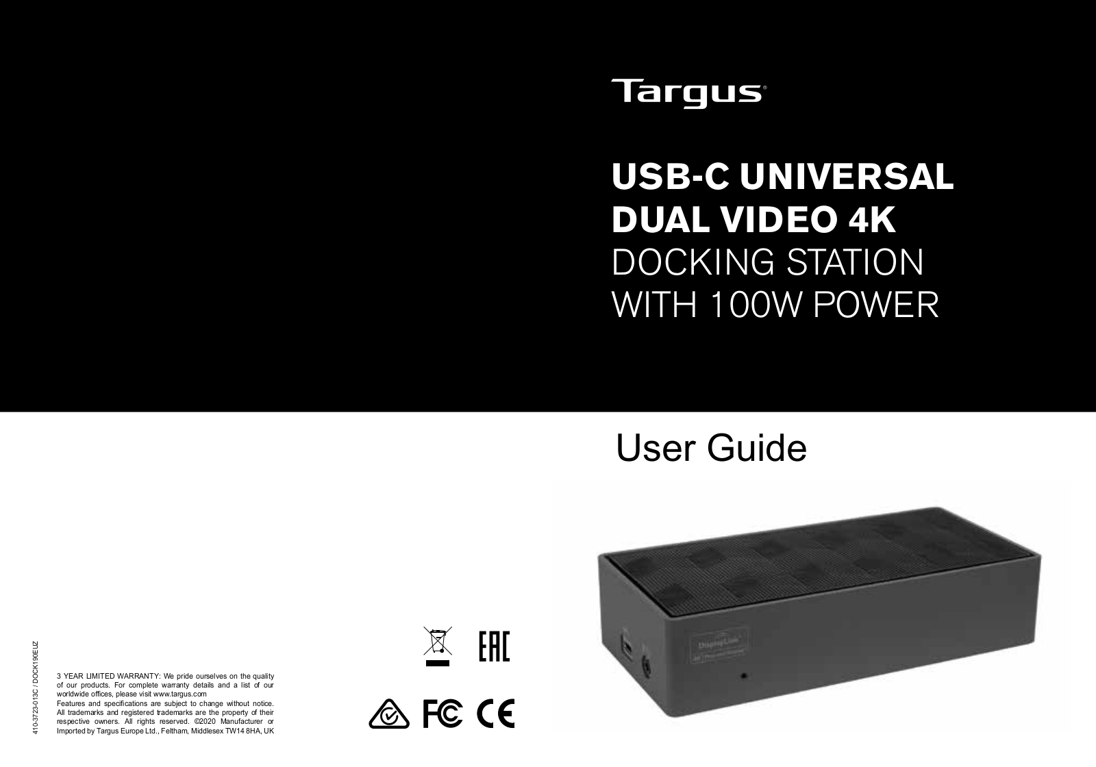 Targus DOCK190EUZ User Manual