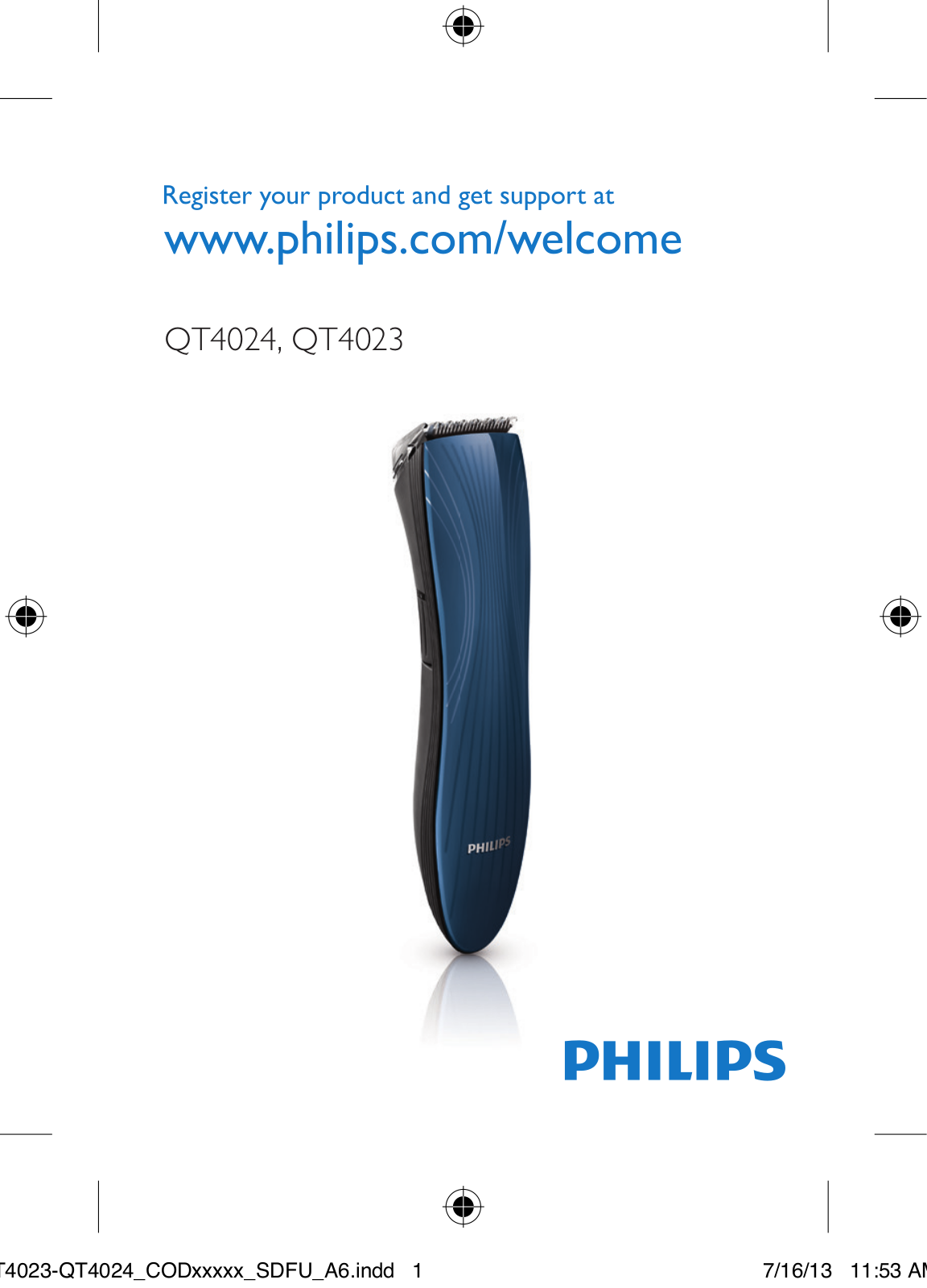 Philips QT4024, QT4023 User manual