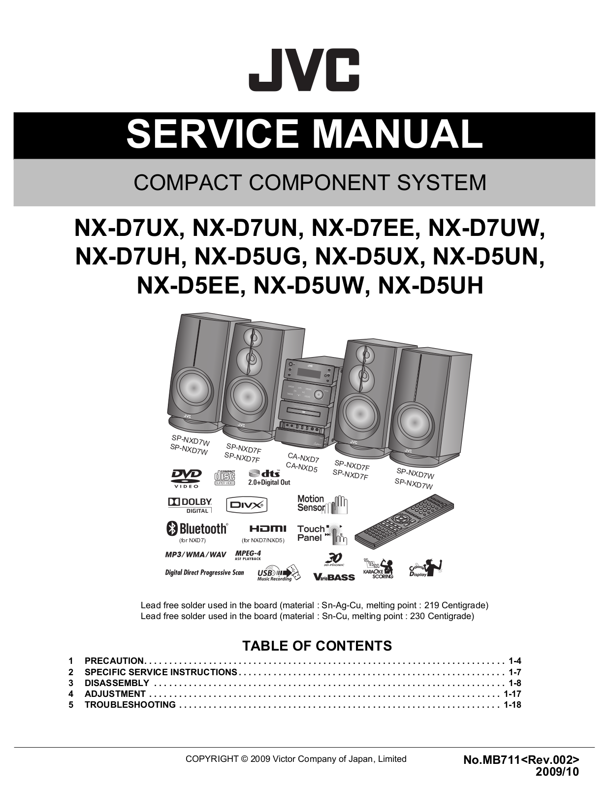 JVC NXD-5, NXD-7 Service manual