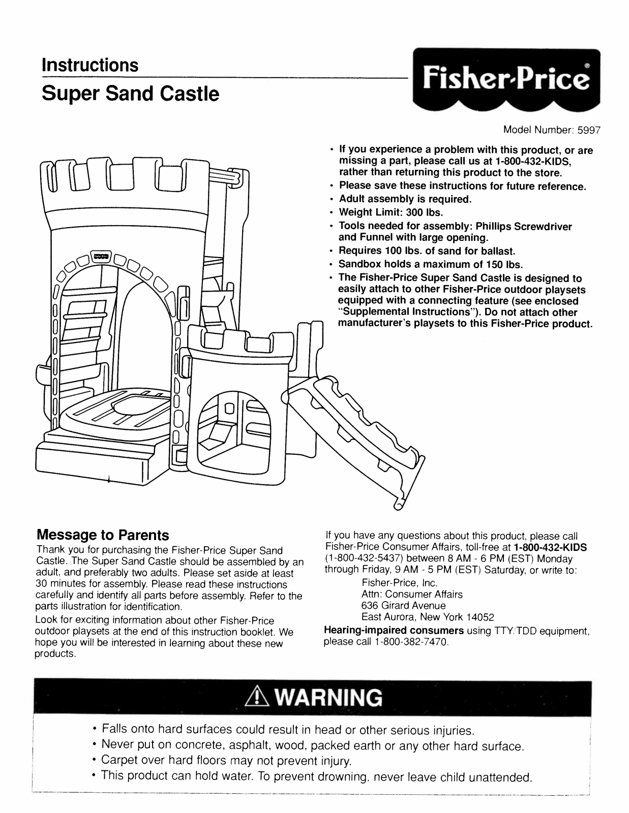 Fisher-Price 75997 Instruction Sheet