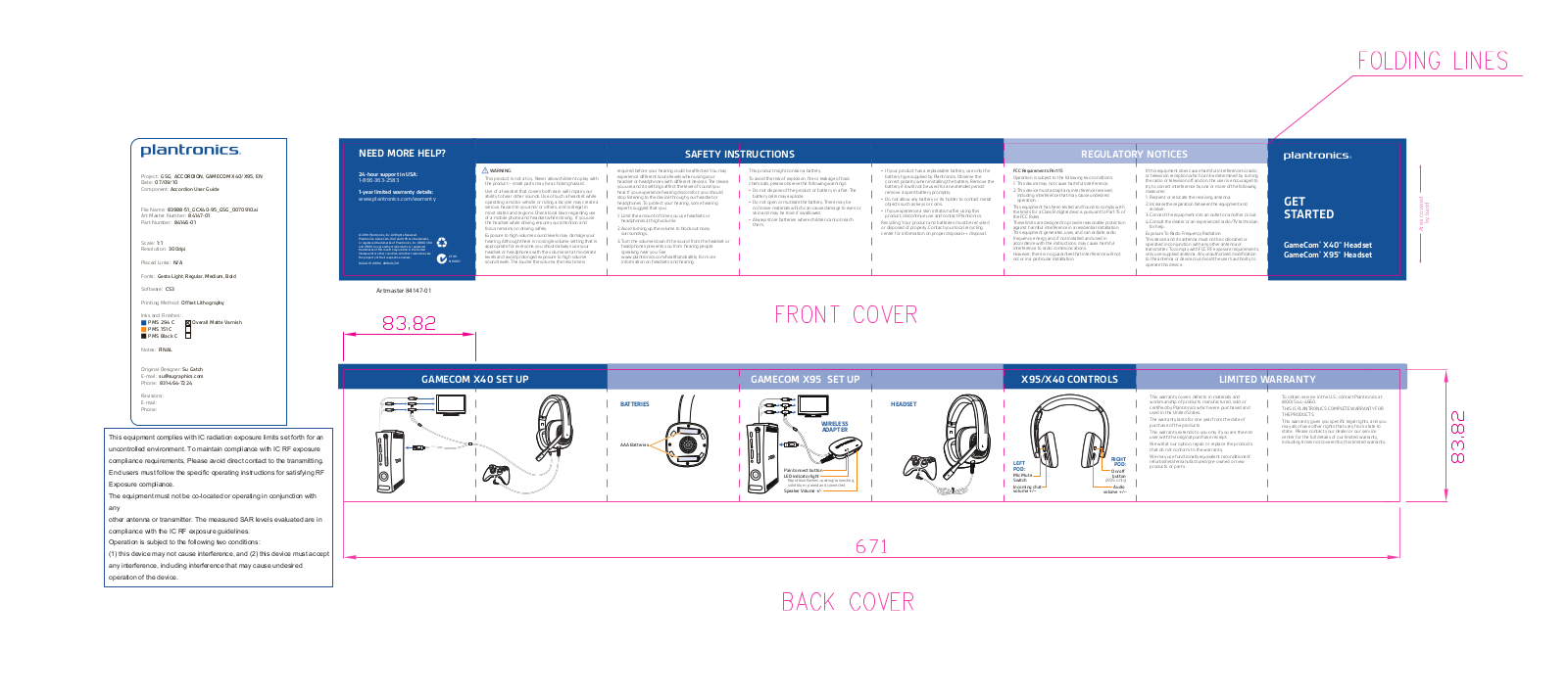 Plantronics X95T, X95H User Manual