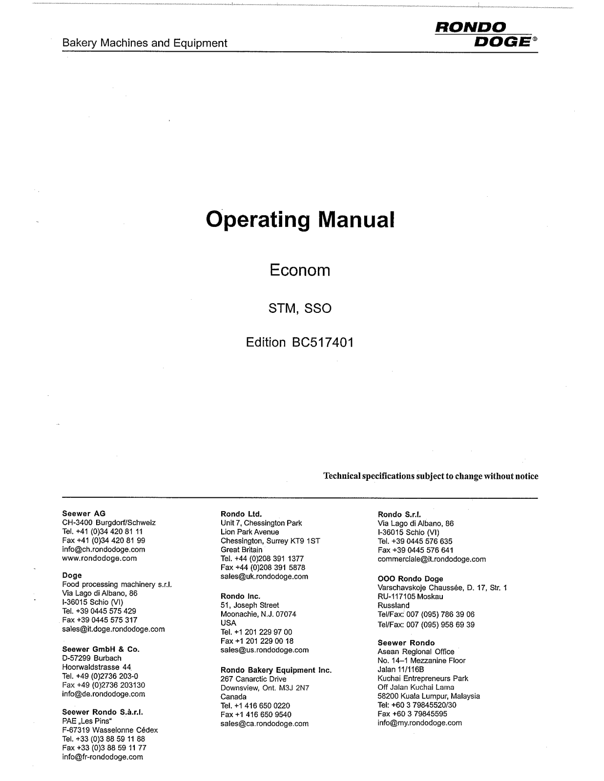 Gemini STM SSO, SSO51 Installation  Manual