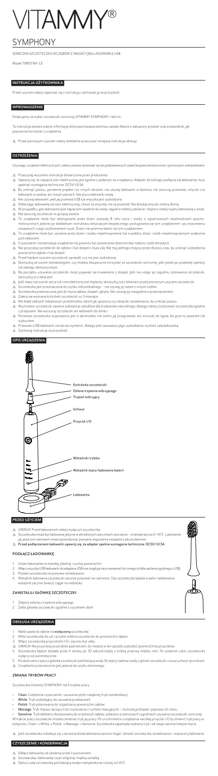 VITAMMY Symphony Niebieski User guide - ManualMachine.com