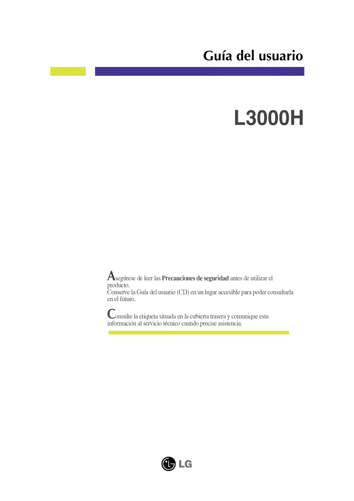 LG L3000H Owner's Manual