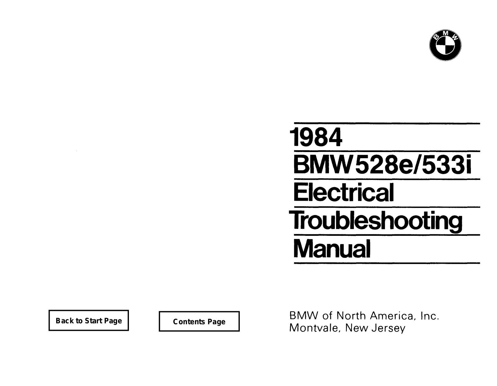 BMW 528E, 533I user guide