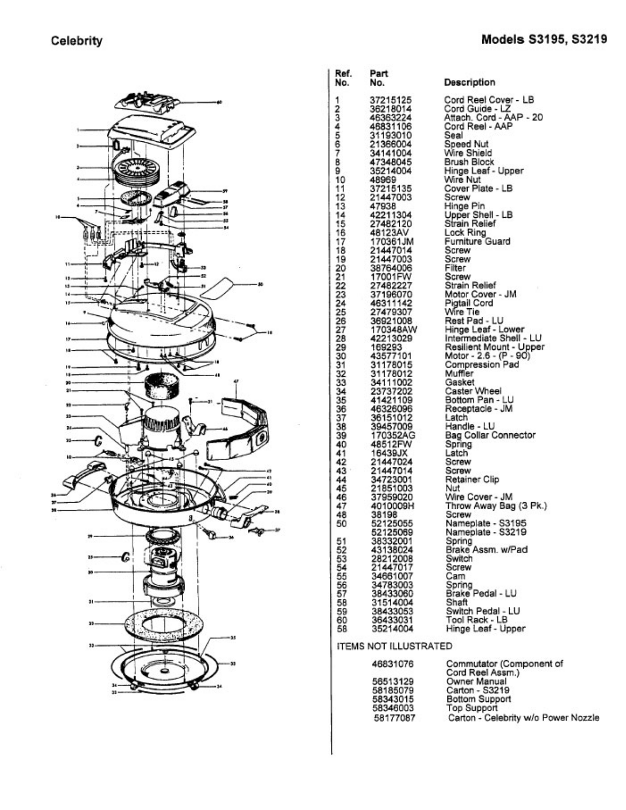 Hoover S3195, S3219 Owner's Manual