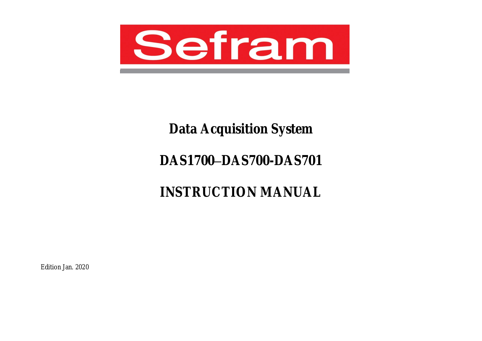 B&K Precision DAS1700 User Manual