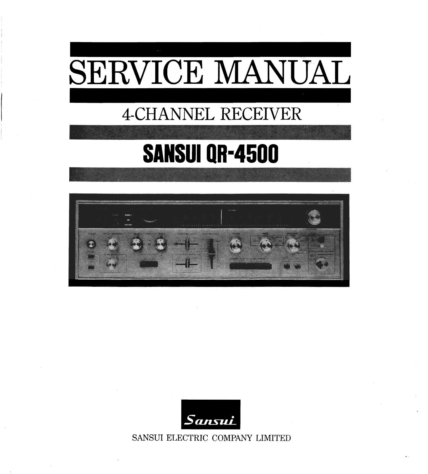 Sansui QR-4500 Service Manual