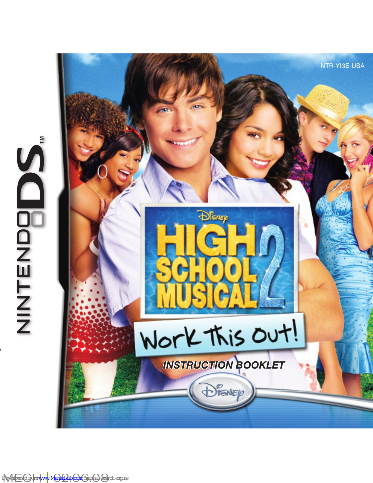 Disney High School Musical 2 Instruction Booklet