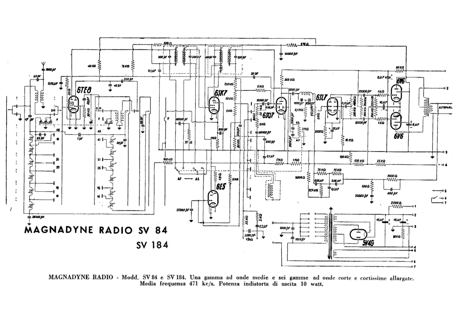 Magnadyne sv84 sv184 schematic