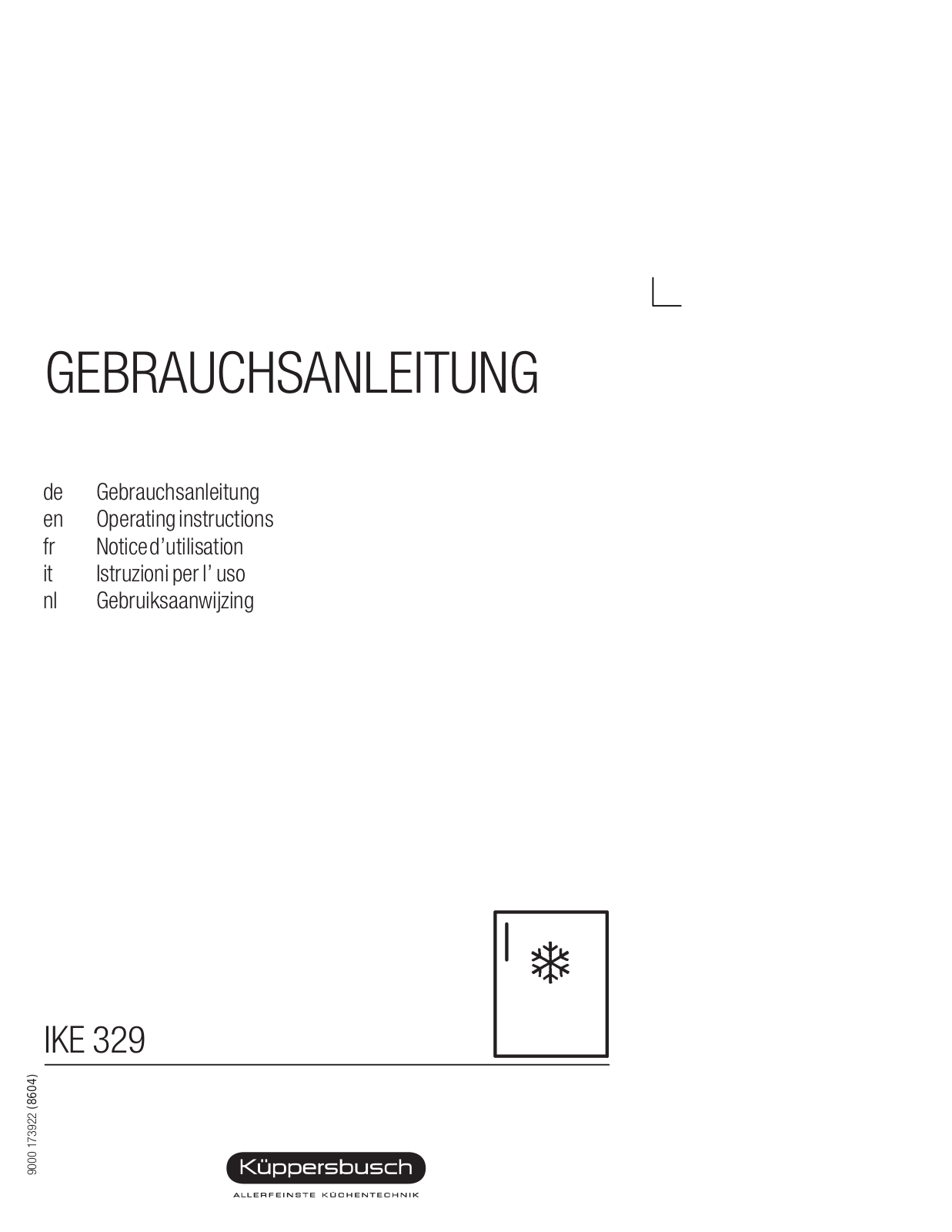 KUEPPERSBUSCH IKE3296Z3 User Manual