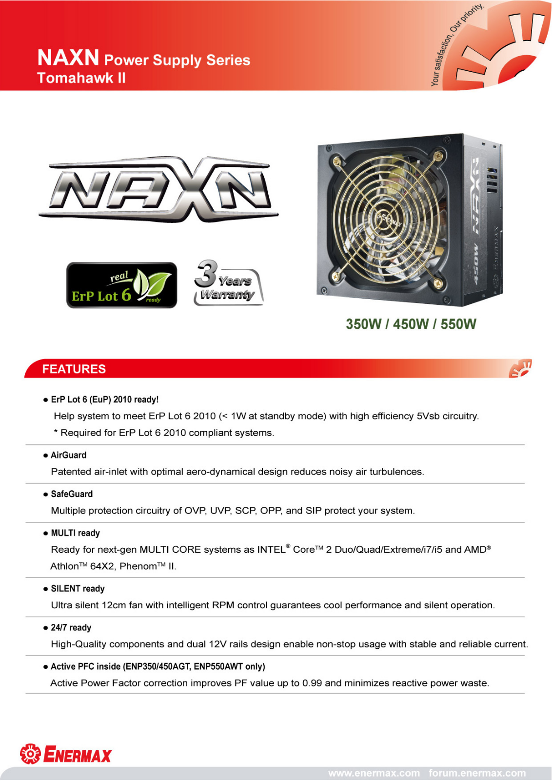 Enermax NAXN DATASHEET