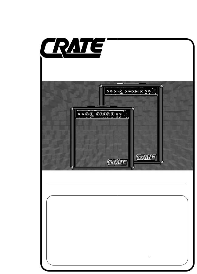 Crate BX-25, BX-50 Owners Manual