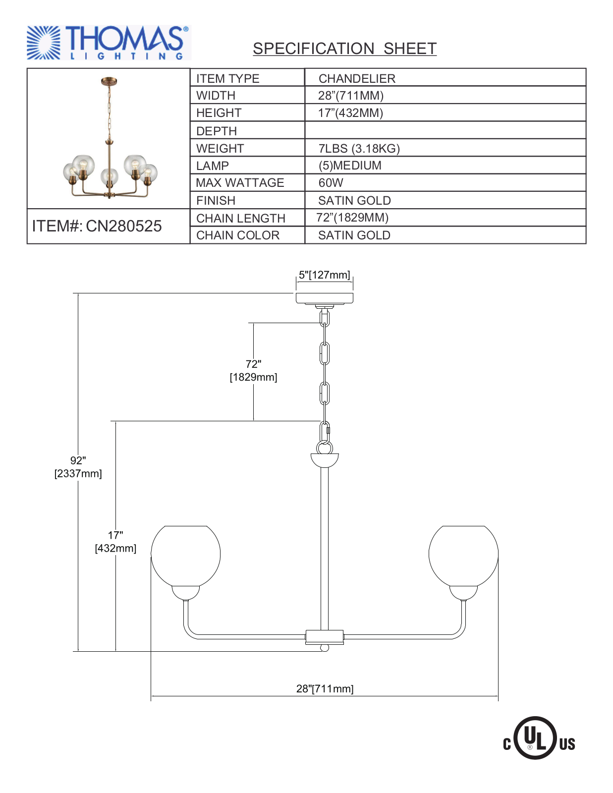 Thomas Lighting CN280525 User Manual - ManualMachine.com