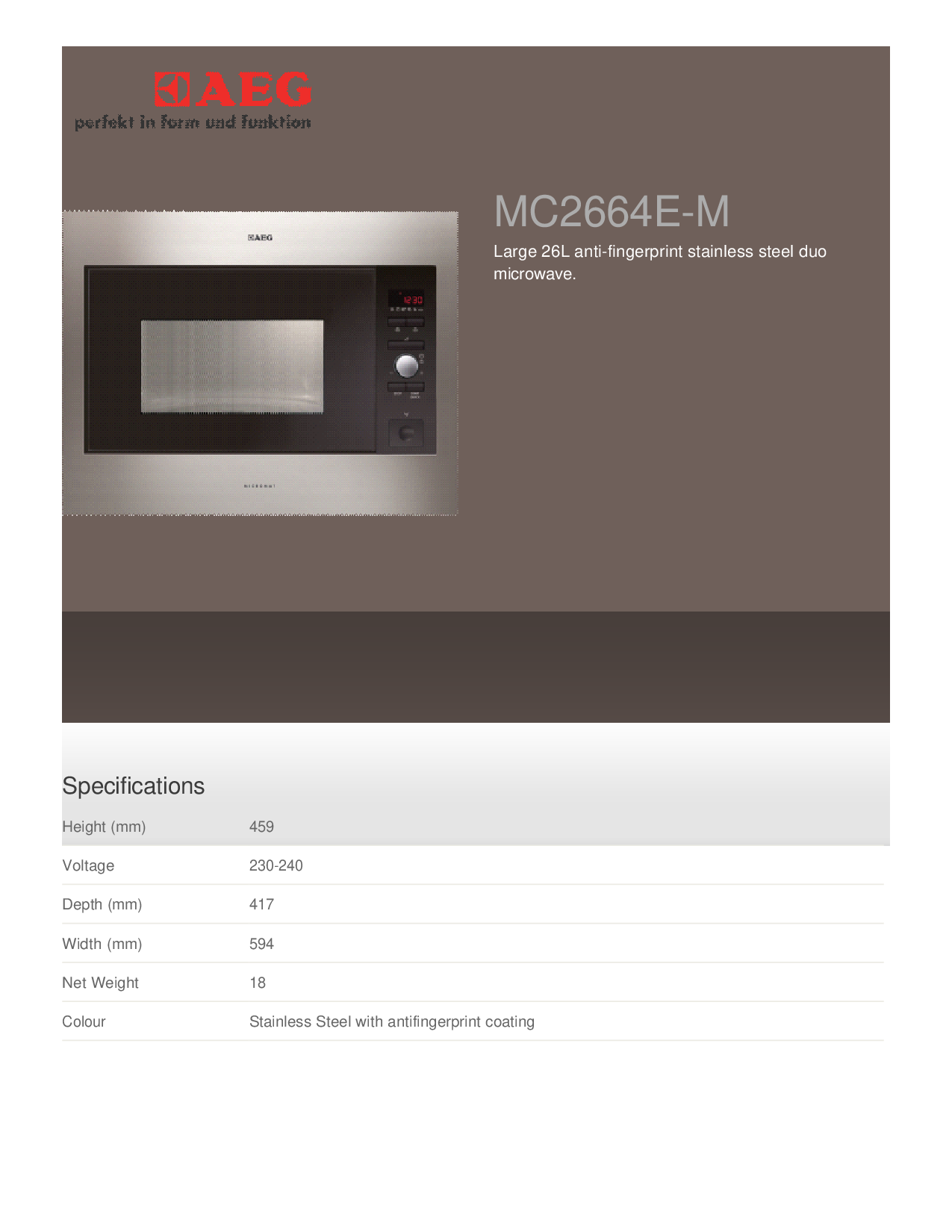 AEG MCC3881E-M User Manual