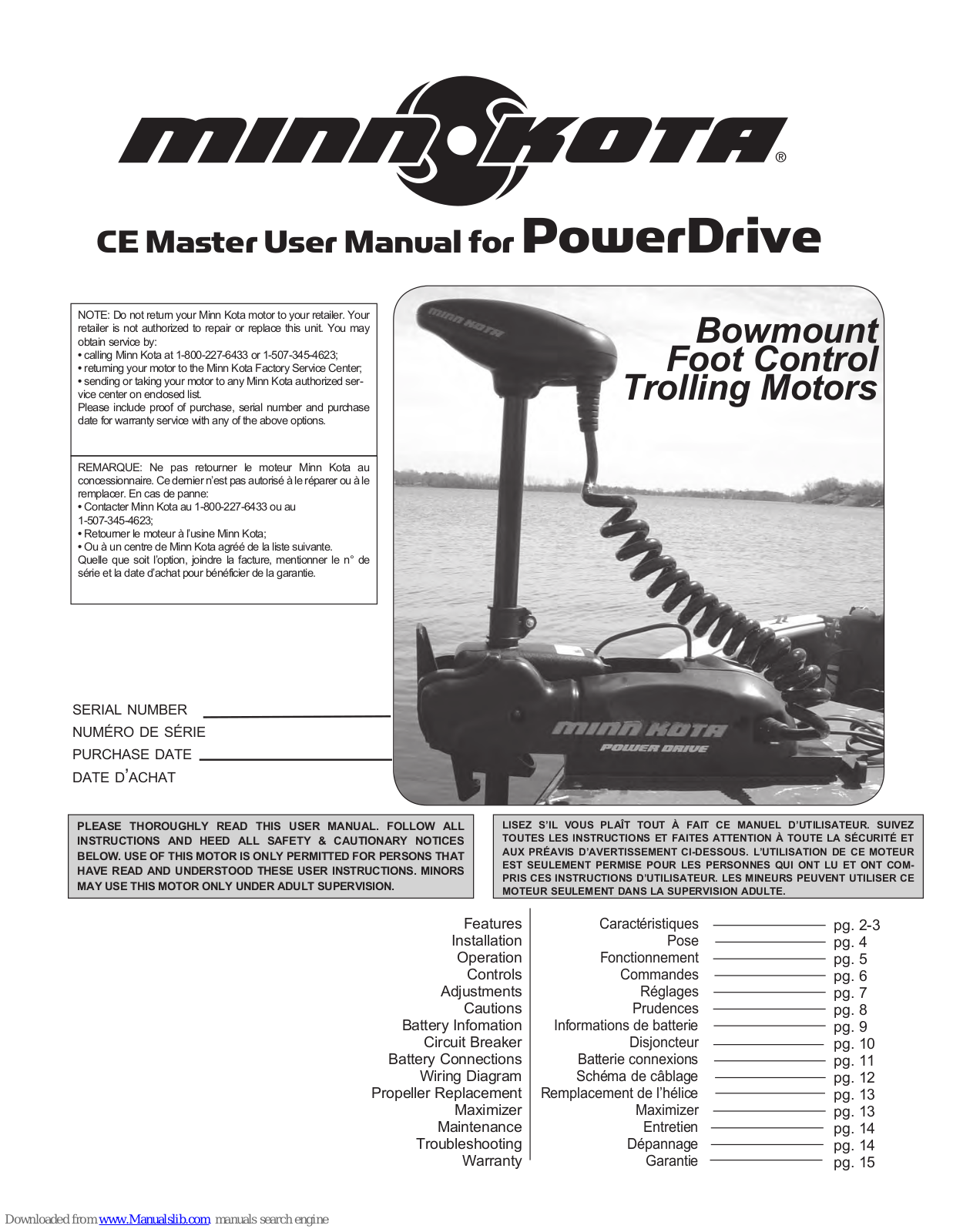 MINN KOTA PowerDrive, CE Master User Manual