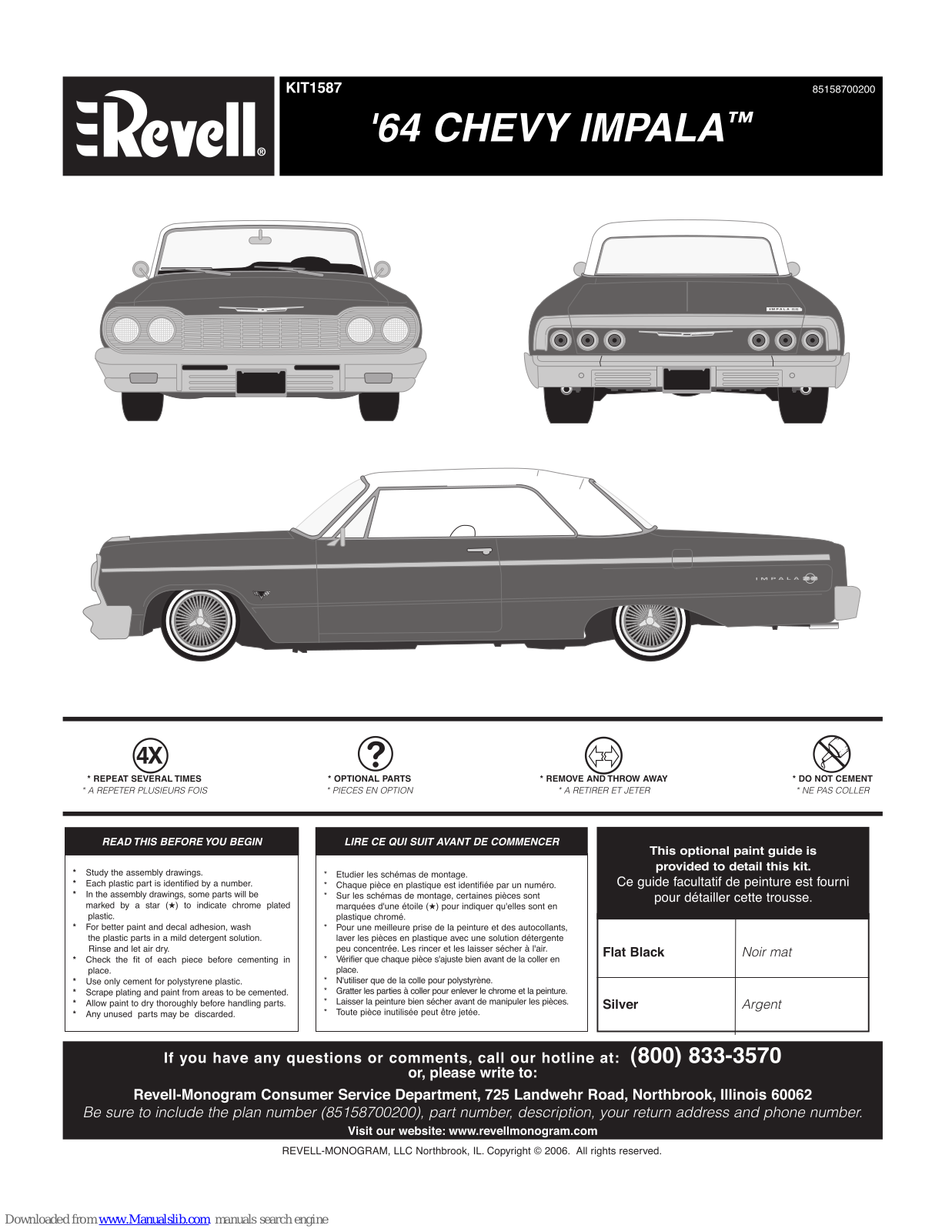 REVELL KIT 1587, 1587 Assembly Manual