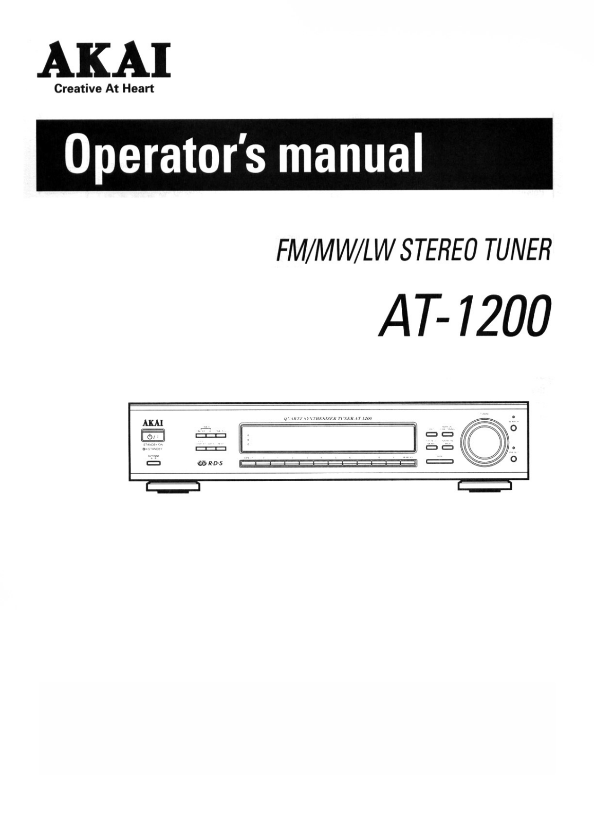 Akai AT-1200 Owners manual