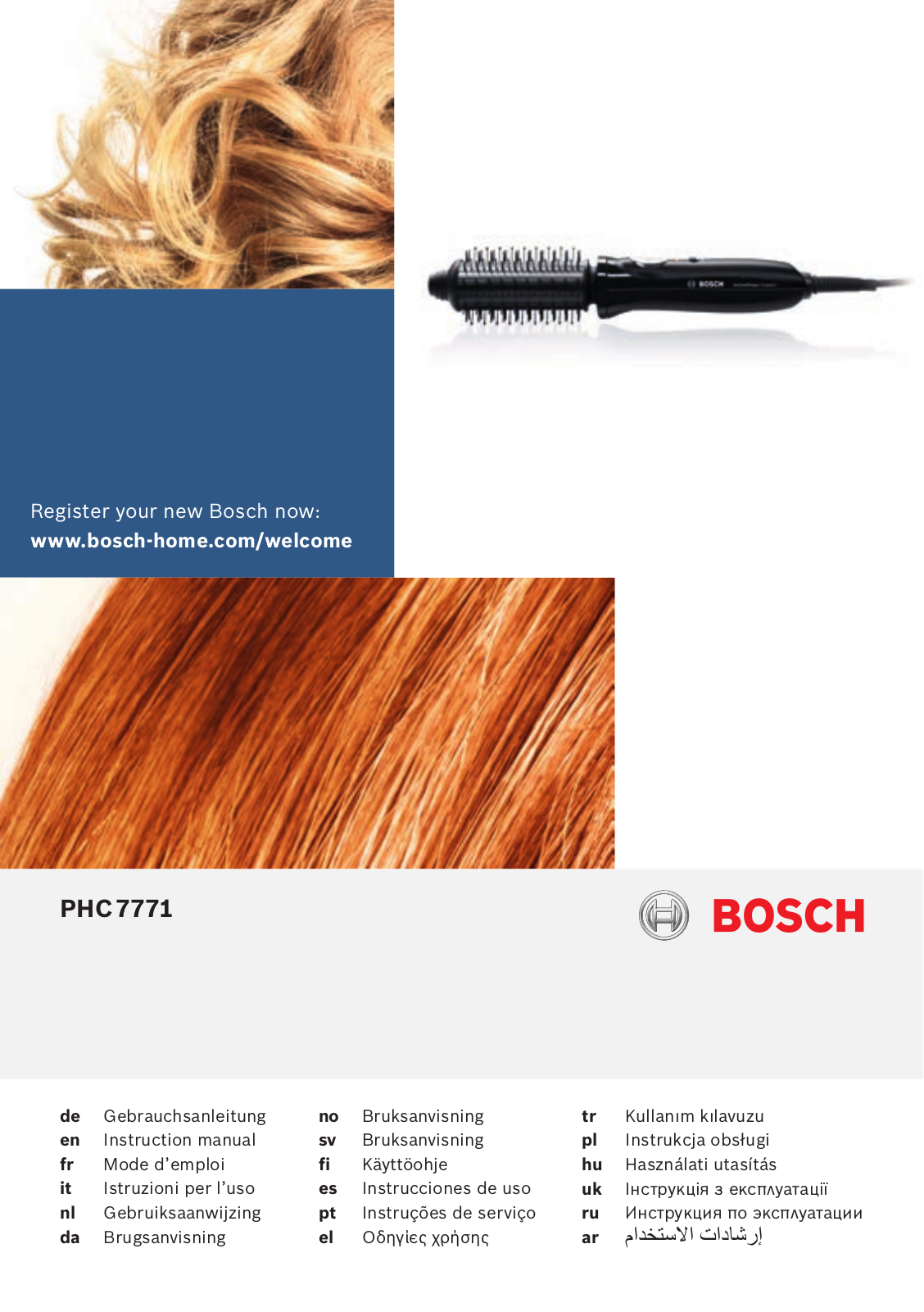 Bosch PHC-7771 User Manual