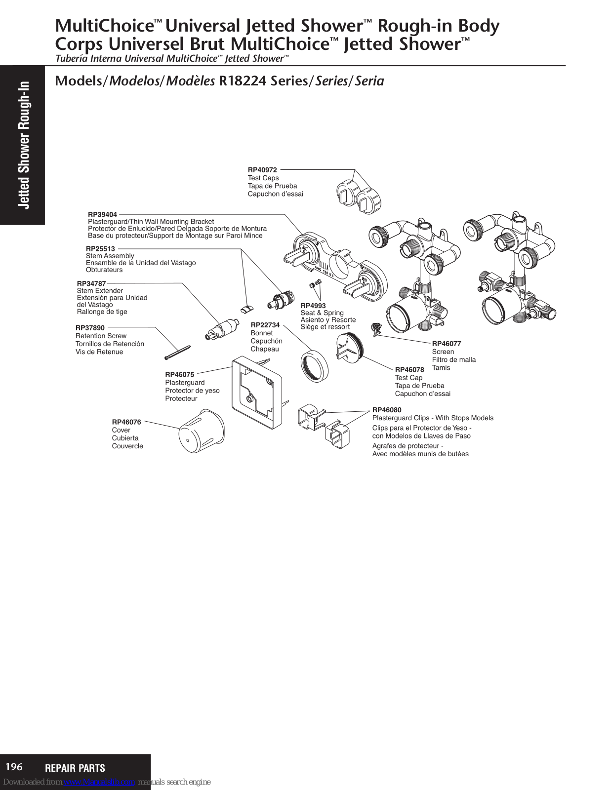 Delta MultiChoice R18224 Series Parts List