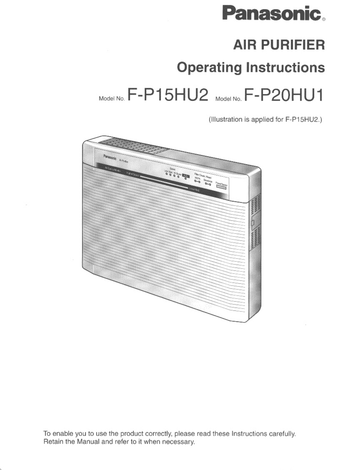 Panasonic F-P15JU2 User Manual