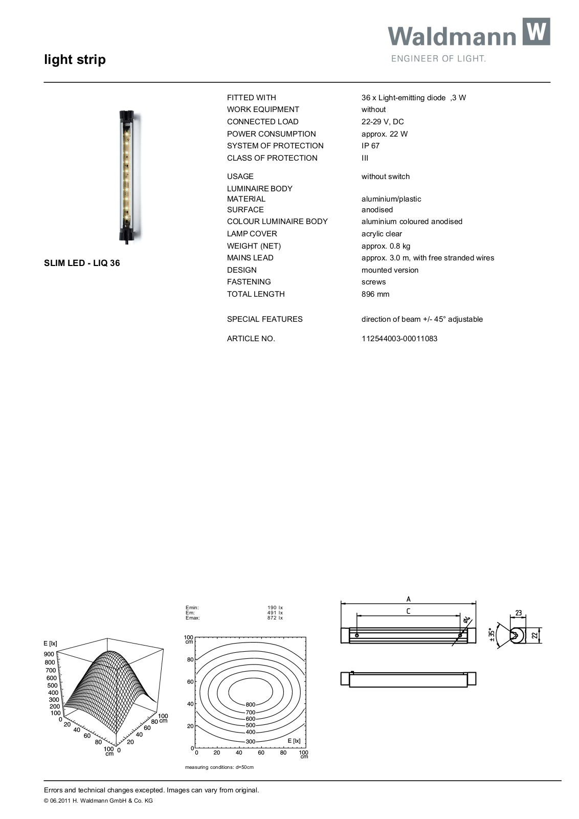 Waldmann 112544003-00011083 Information guide