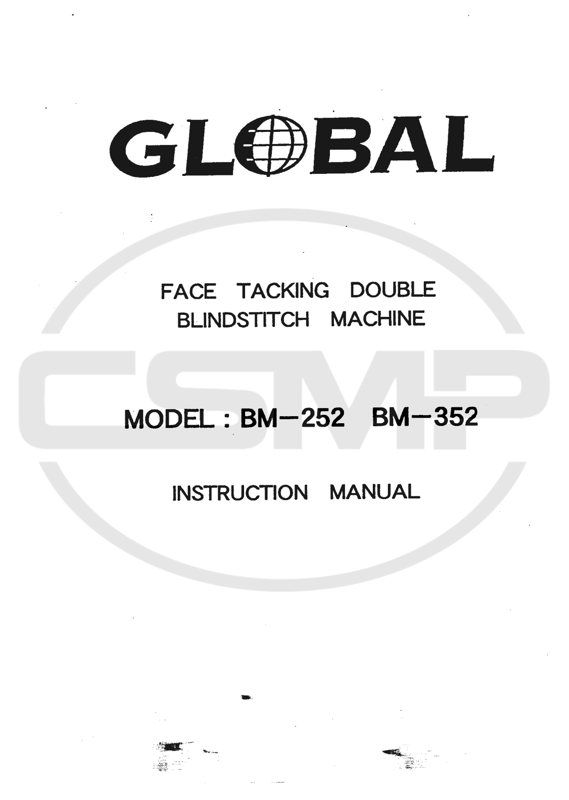 Global BM-252, BM-352 Parts Book