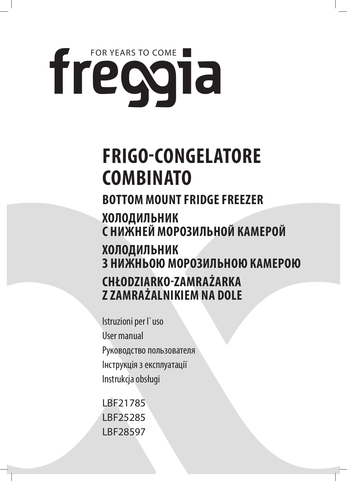 Freggia LBF25285W User Manual