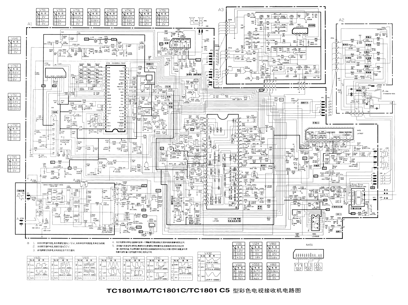 Hisense TC1801MA, TC1801C, TC1801C5 Schematic