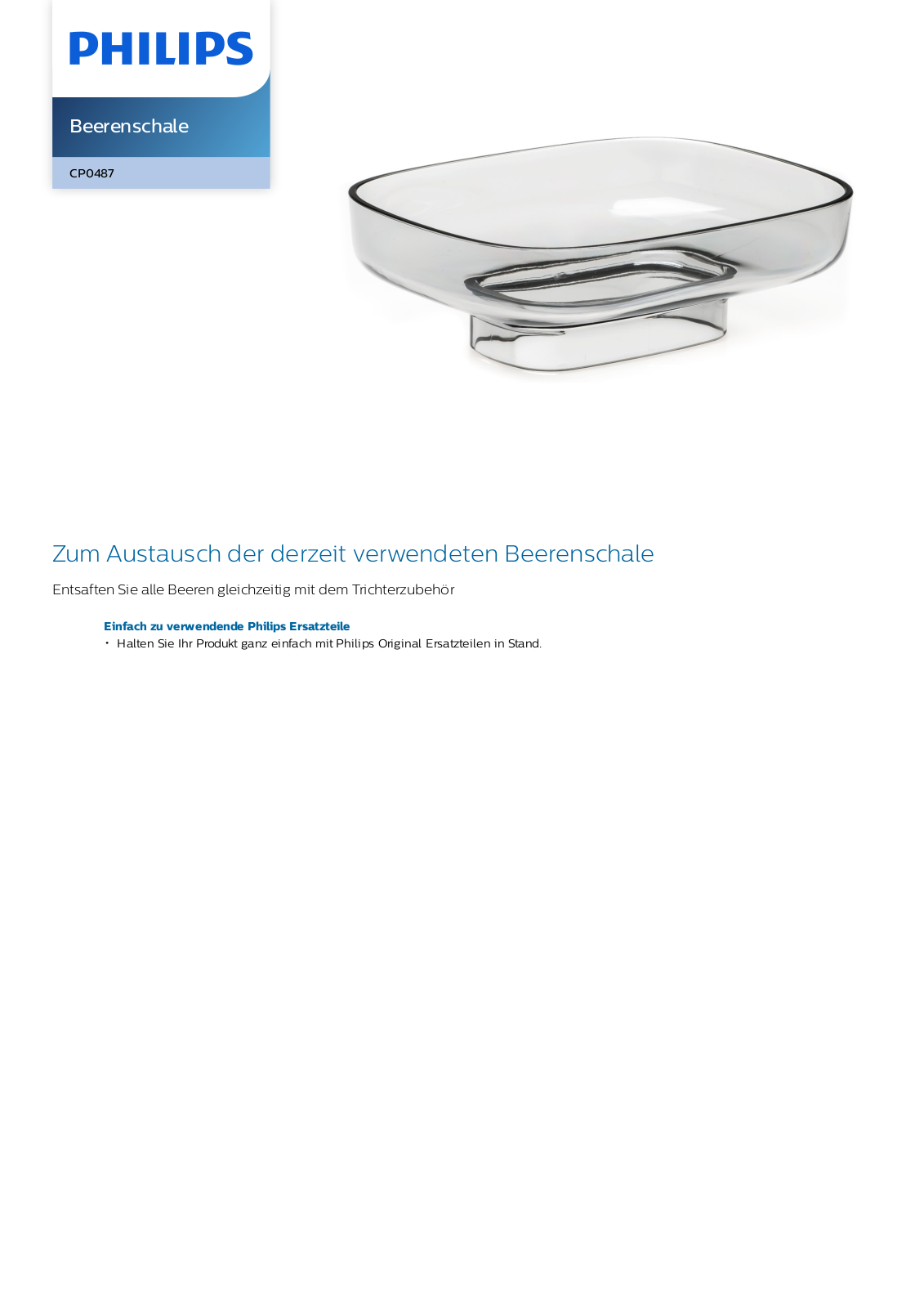 Philips CP0487/01 Leaflet - ManualMachine.com