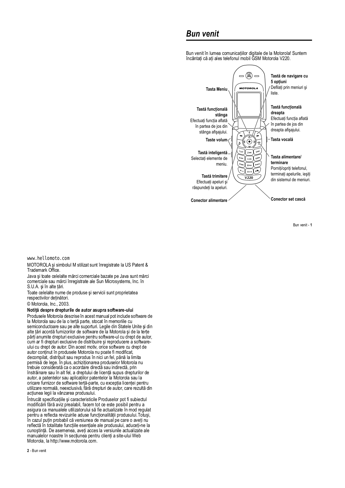 Motorola V220 User Manual