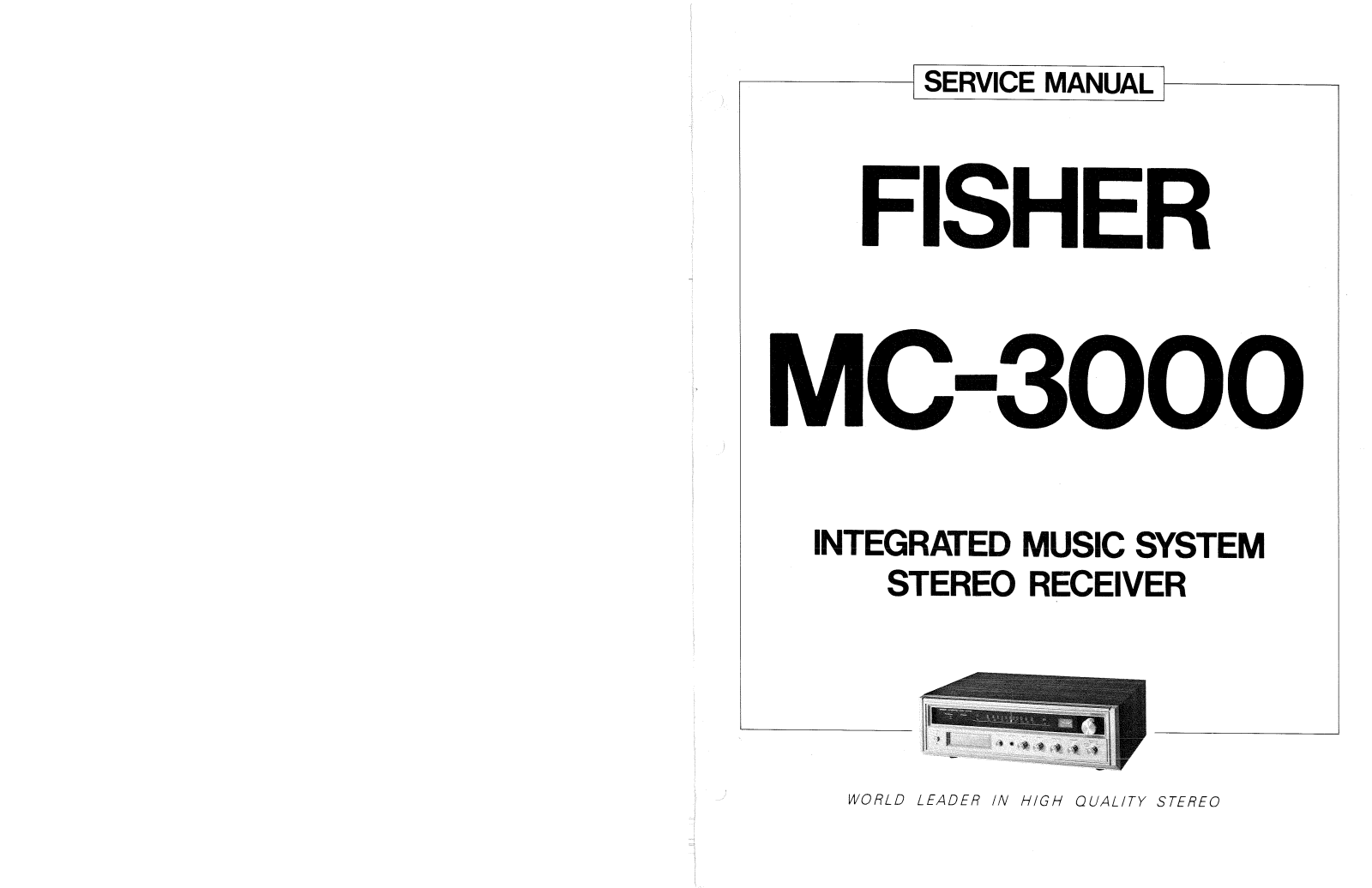 Fisher MC-3000 Service manual