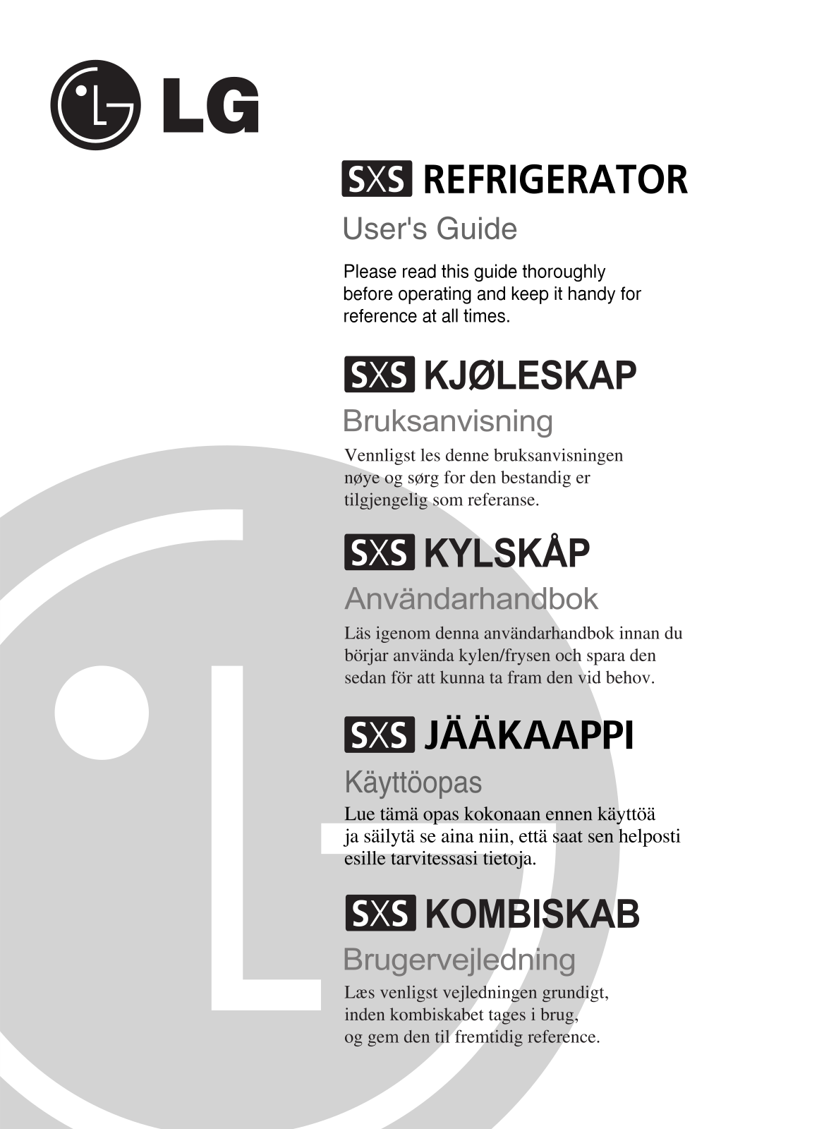 Lg GC-L217LDAJ, GC-L217AJ User Manual