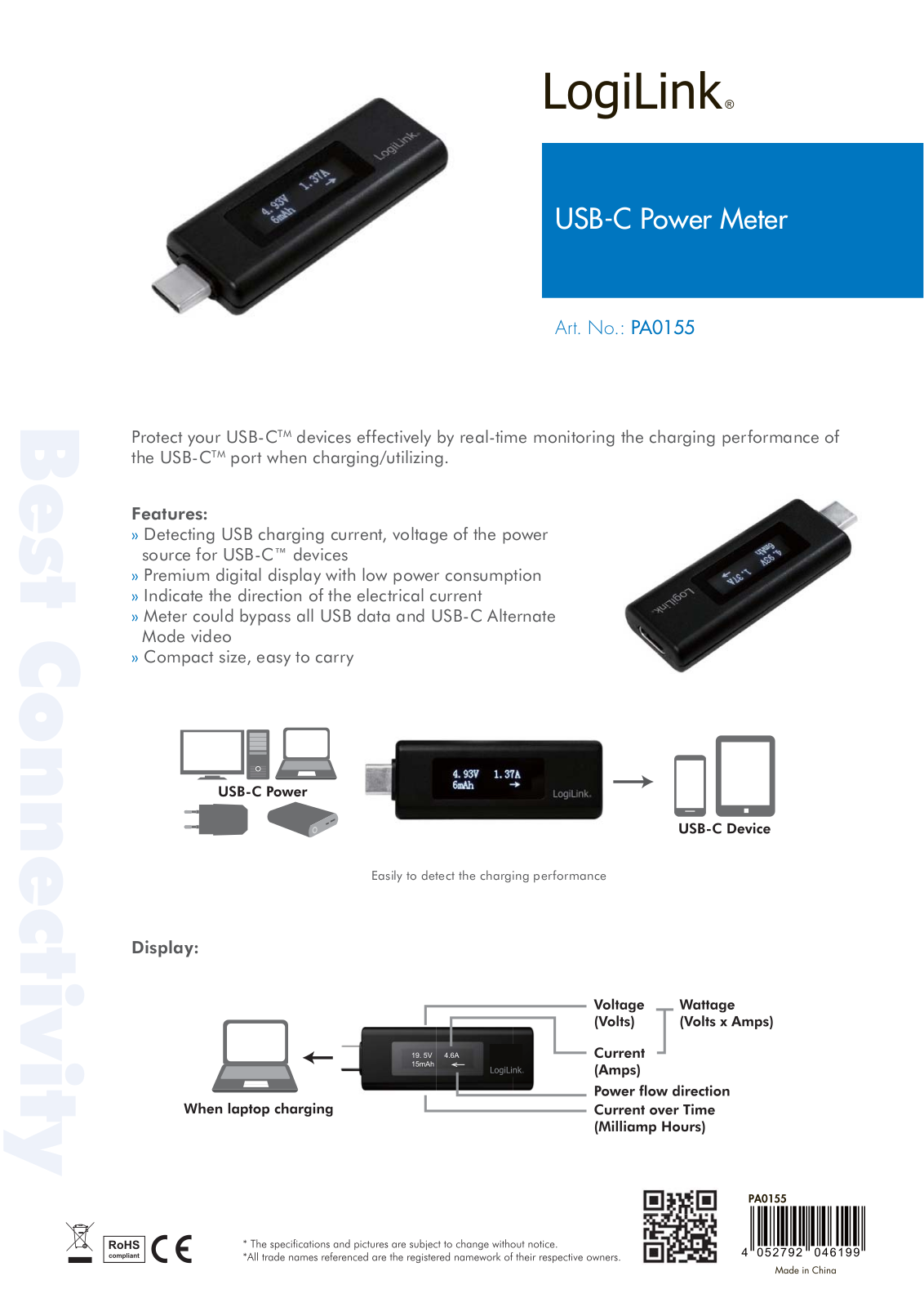 Logilink I-CT USBC-MET Datasheet - ManualMachine.com