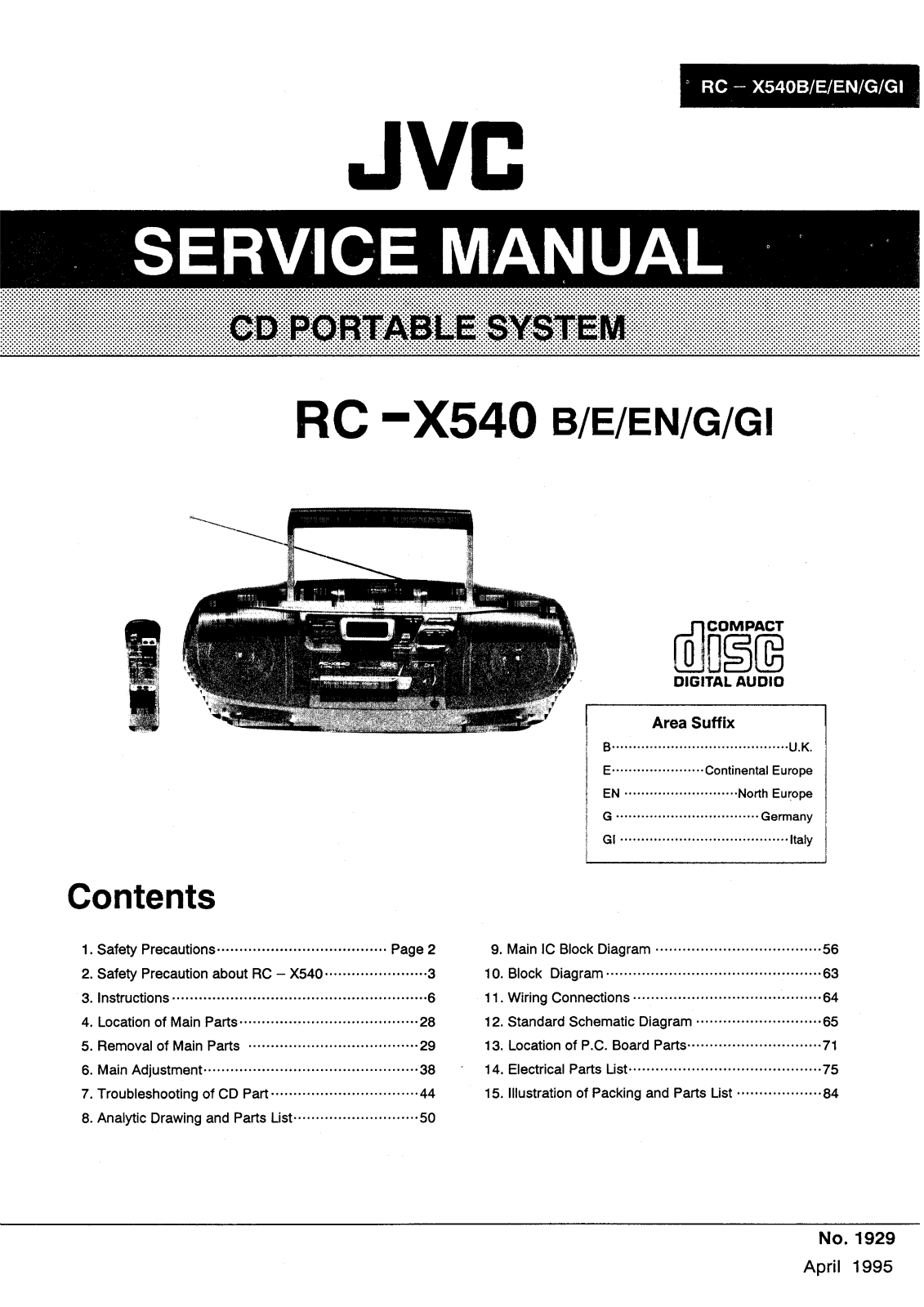 JVC RC X540 Diagram