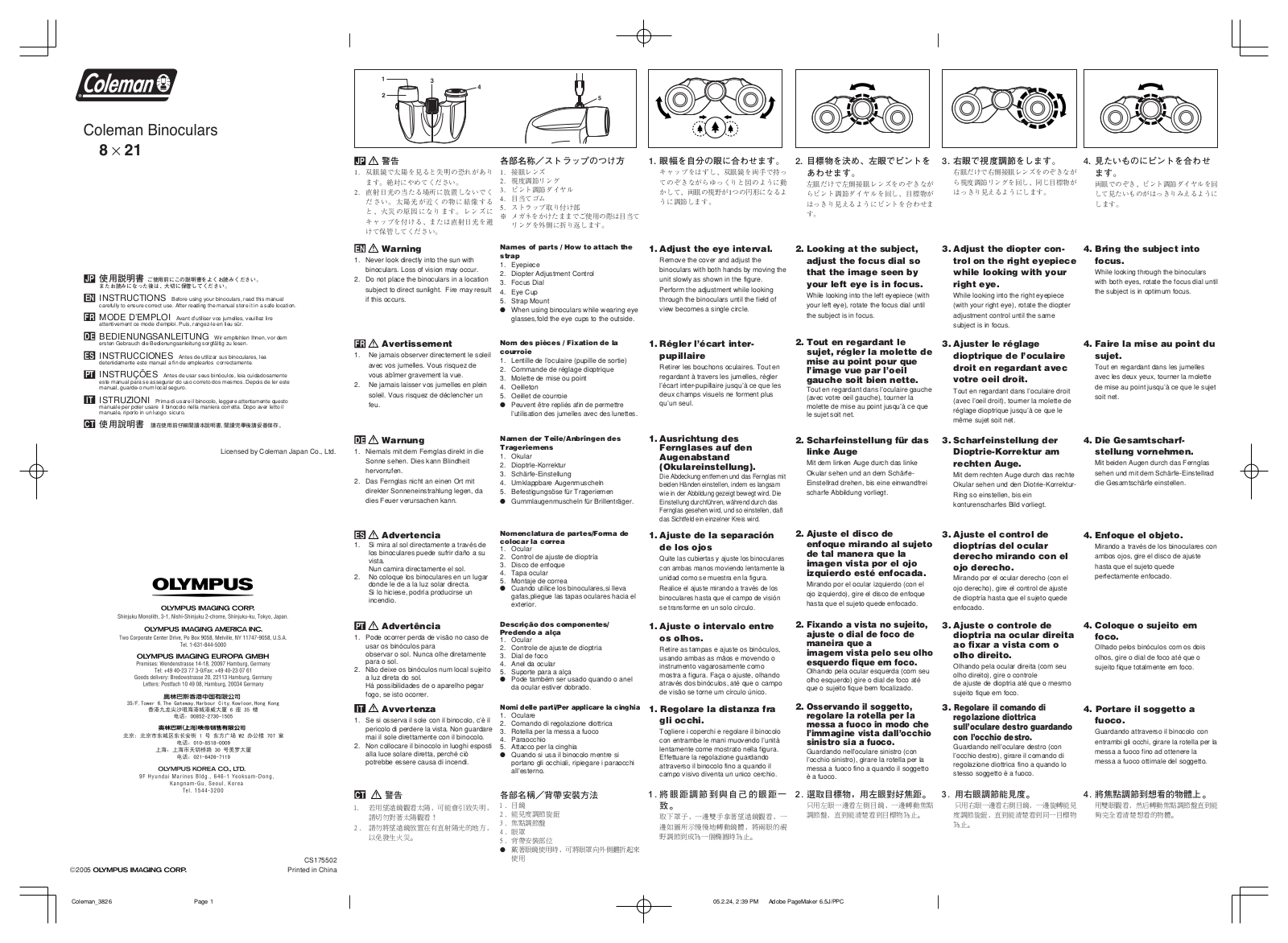 Coleman CS175502 User Manual