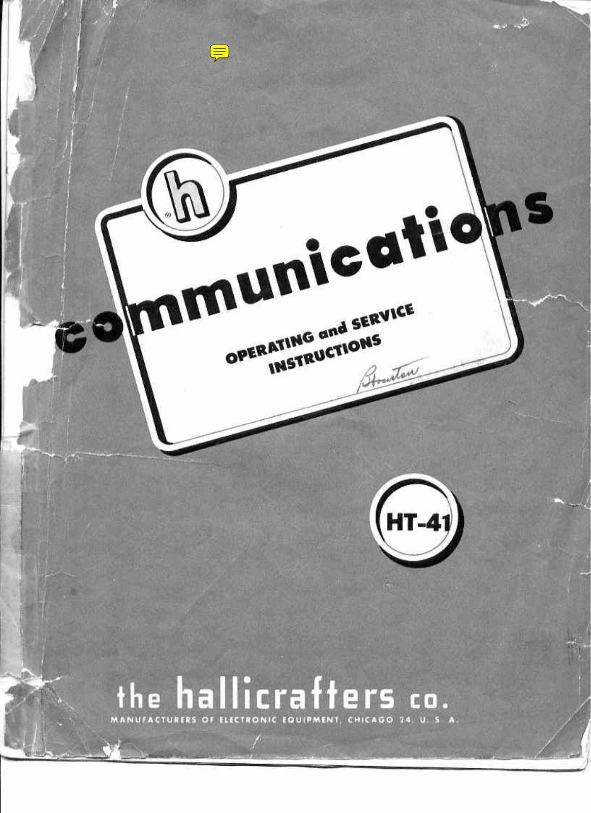 Hallicrafters HT-41 Operating And Service Instructions