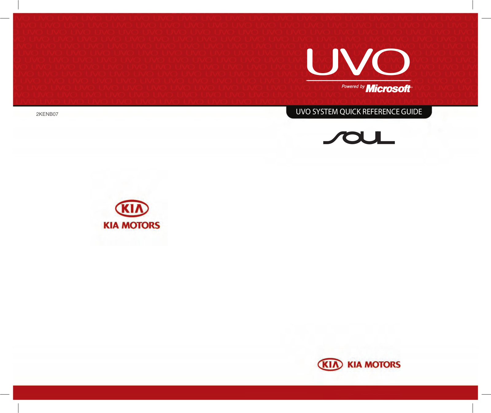 Kia Soul Uvo System 2013 Owner's Manual