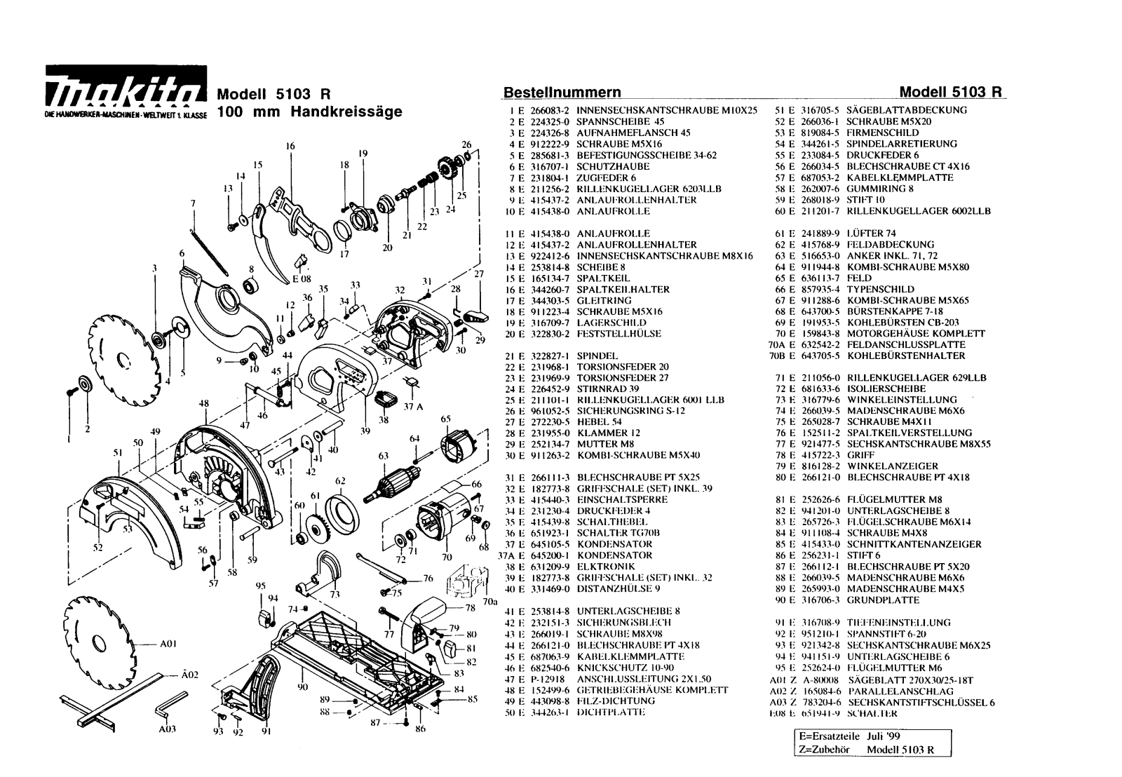 Makita 5103R User Manual