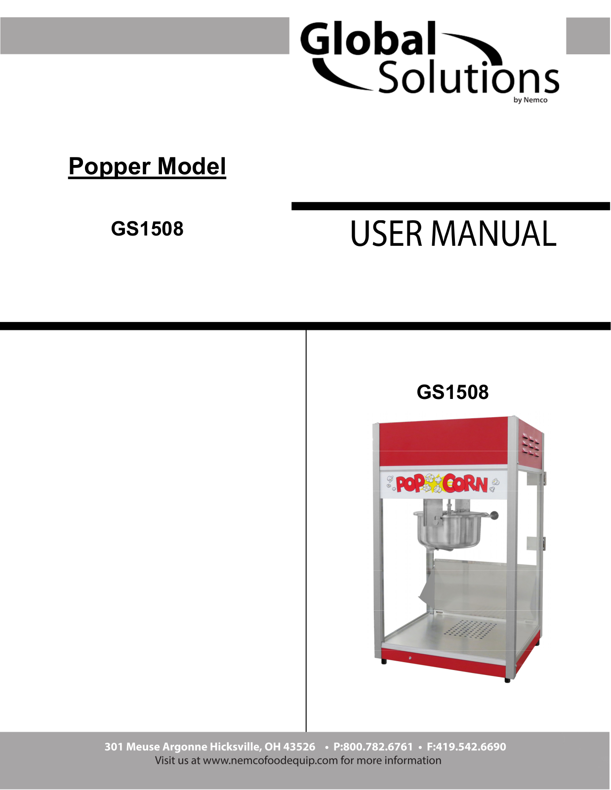 Nemco GS1508 User Manual