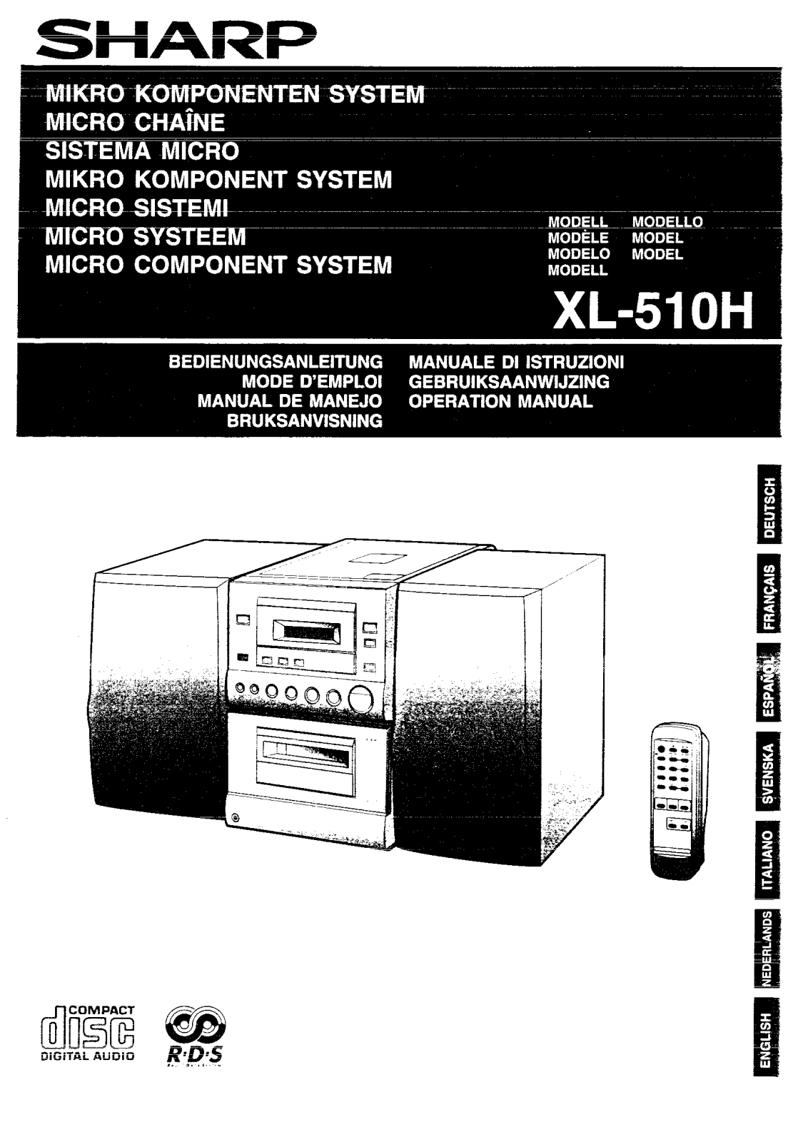 Sharp XL-510H User Manual