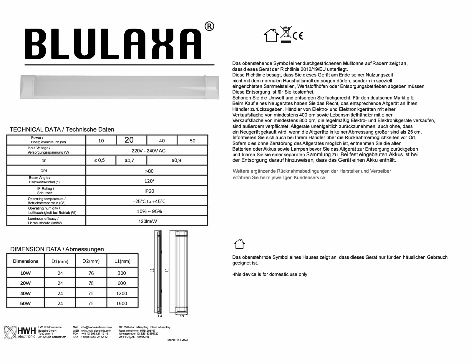 Blulaxa 49446, 49571, 49447, 49572, 49448 Assembly instructions - ManualMachine.com