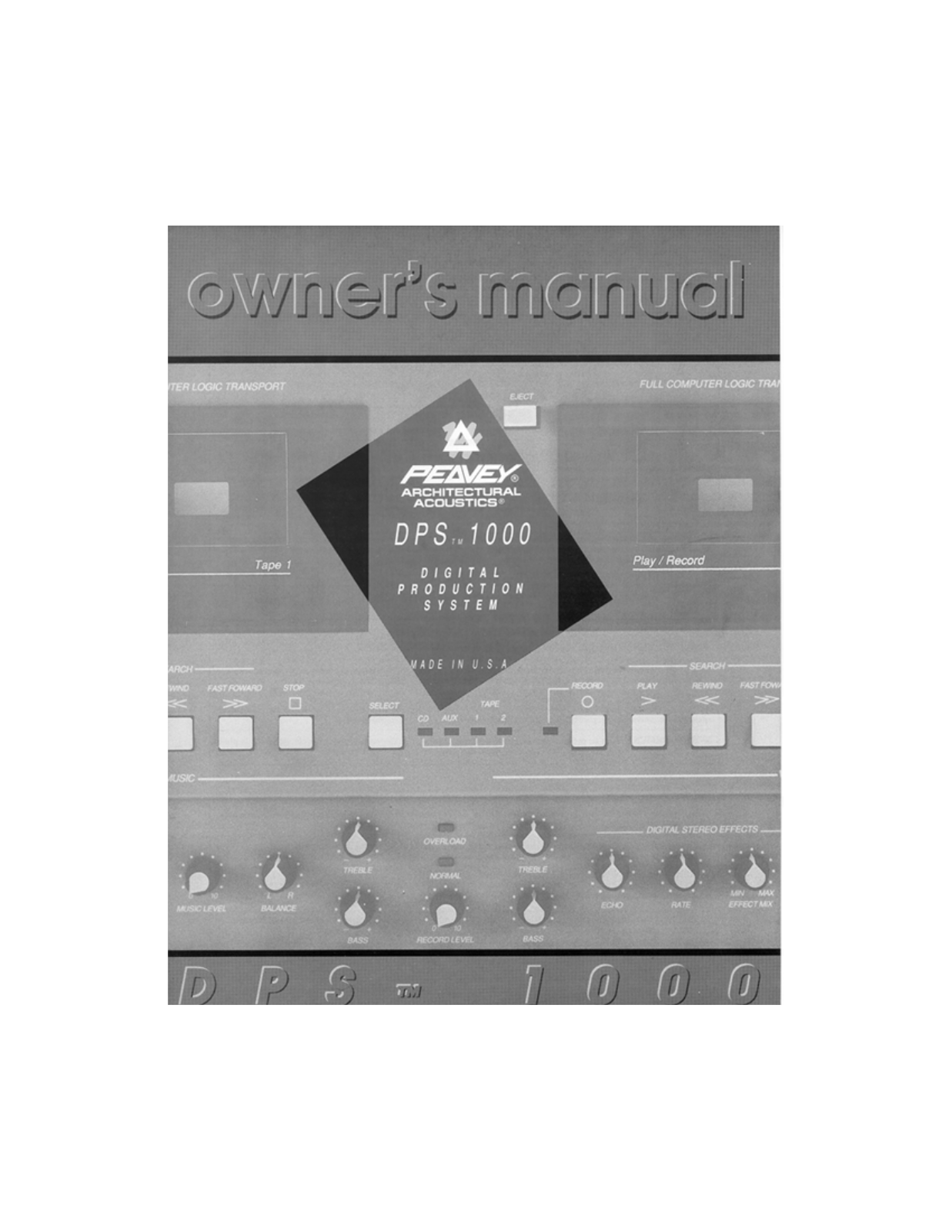 Peavey DPS 1000 Owners Manual