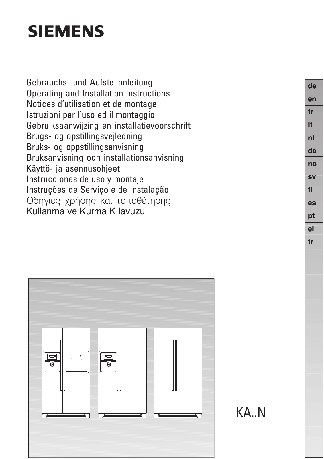SIEMENS KA58NA70 User Manual