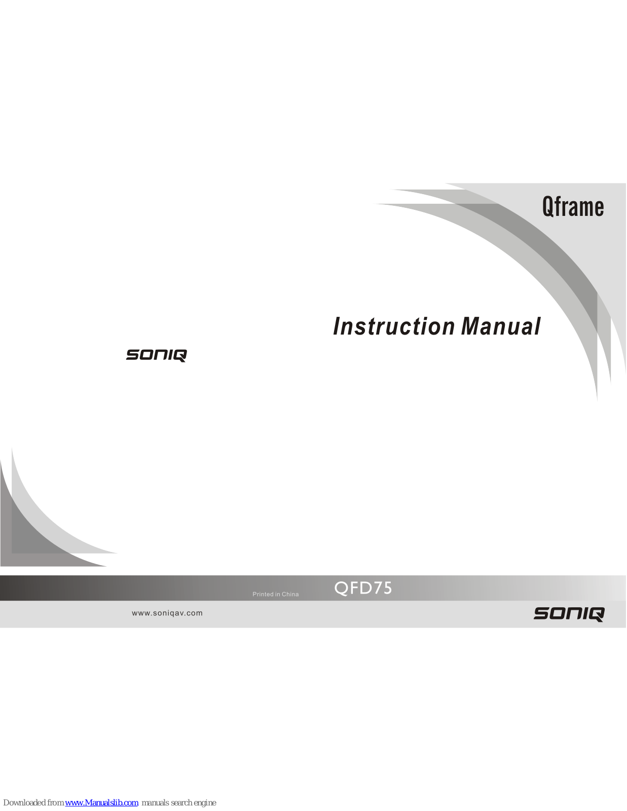 SONIQ Qframe QFD75 Instruction Manual