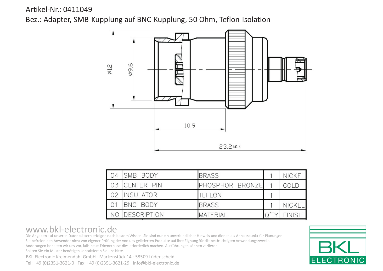 BKL BKL 0411049 Datasheet - ManualMachine.com