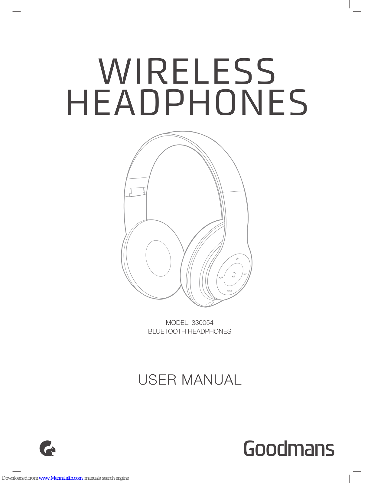 Goodmans 330054 User Manual