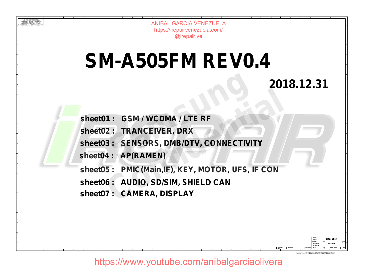 SAMSUNG SM-A505F Service and repair manual