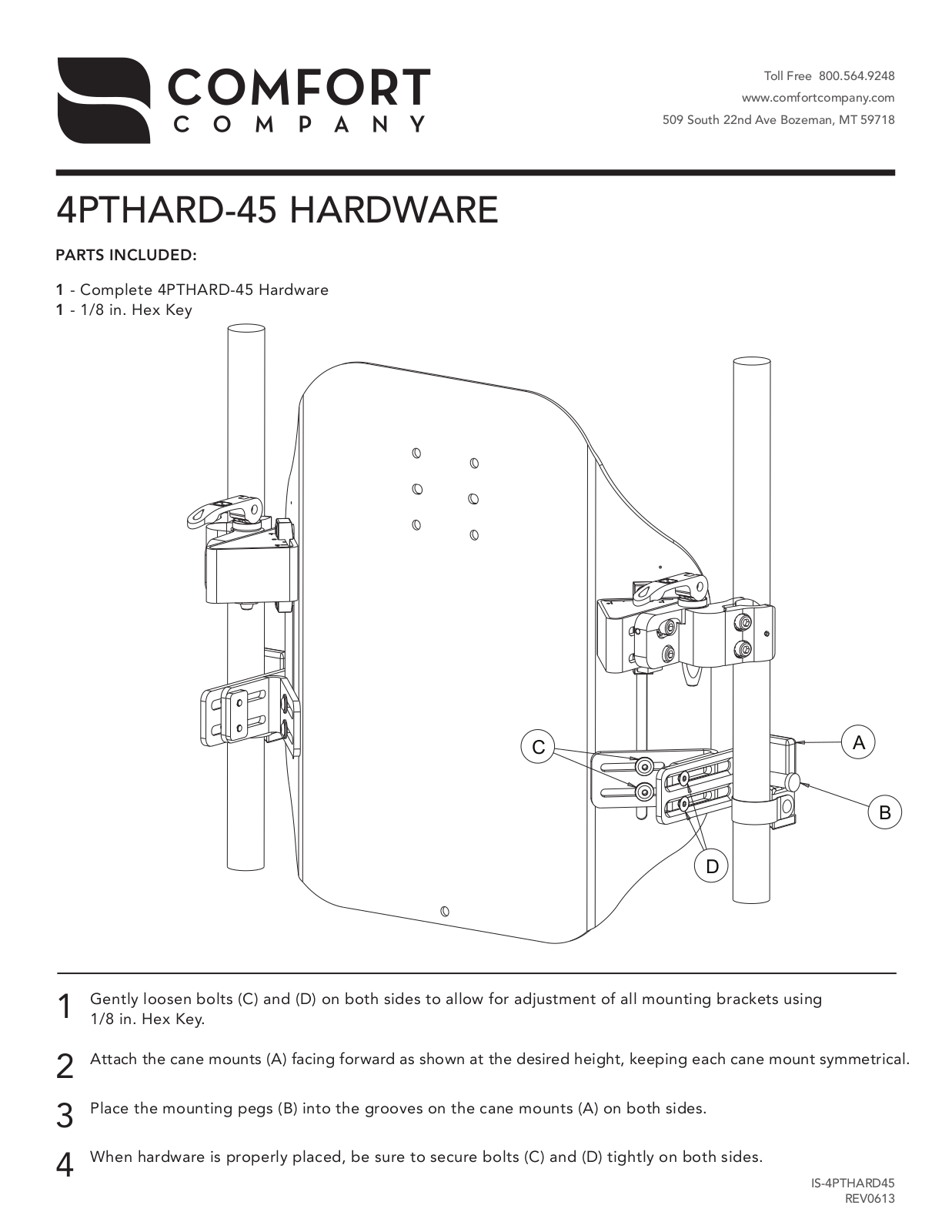 Comfort Company 4PTHARD-45 User Manual