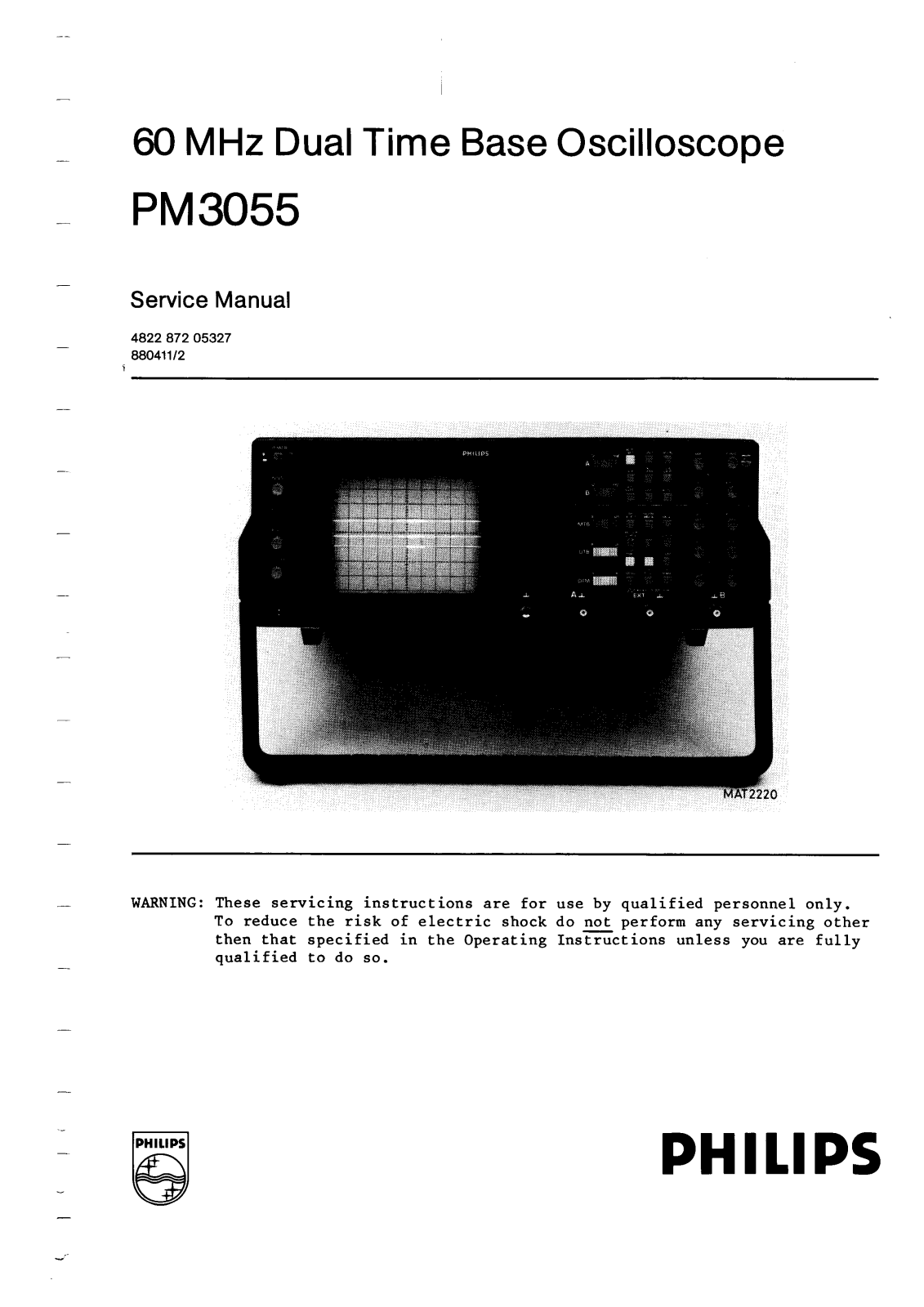 Philips PM-3055 Service Manual